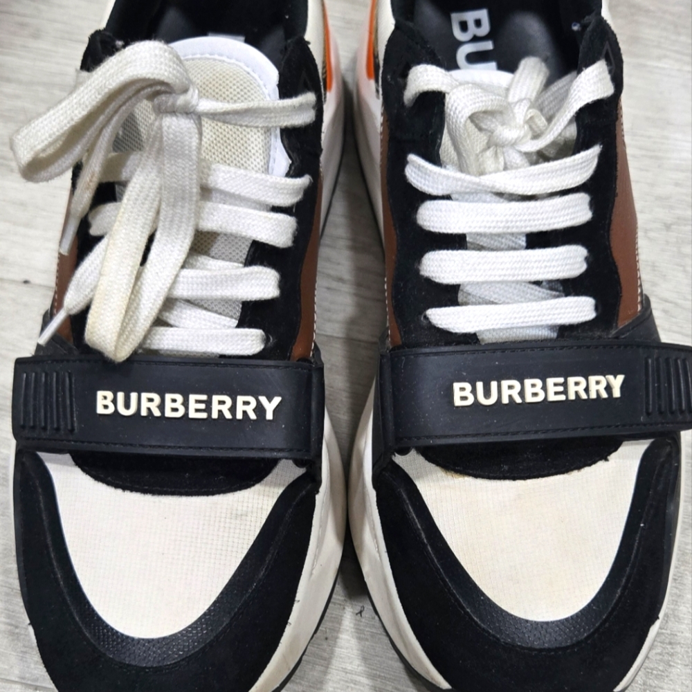 Burberry Men's Ramsey Vintage Check Low Top Sneakers - Black